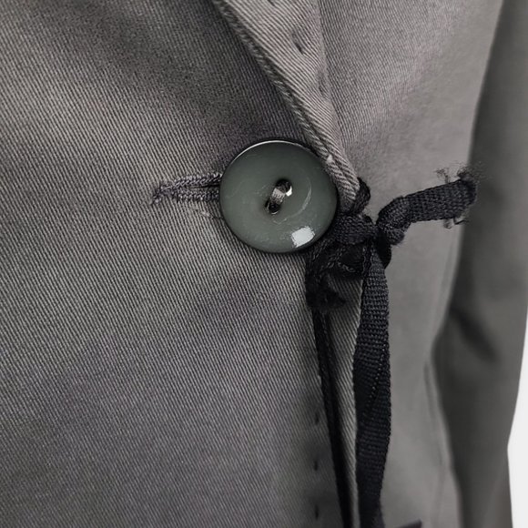 NWOT AnnaRita N Gray Olive Green Blazer Jacket Size 6 - Picture 5 of 12